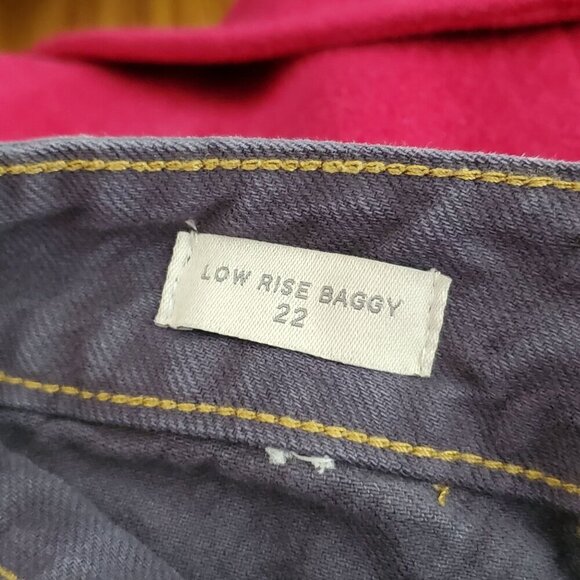 PacSun Low Rise Baggy Cargo Pants Size 22 Dark Blue Wide Leg 27x30 - Picture 5 of 14